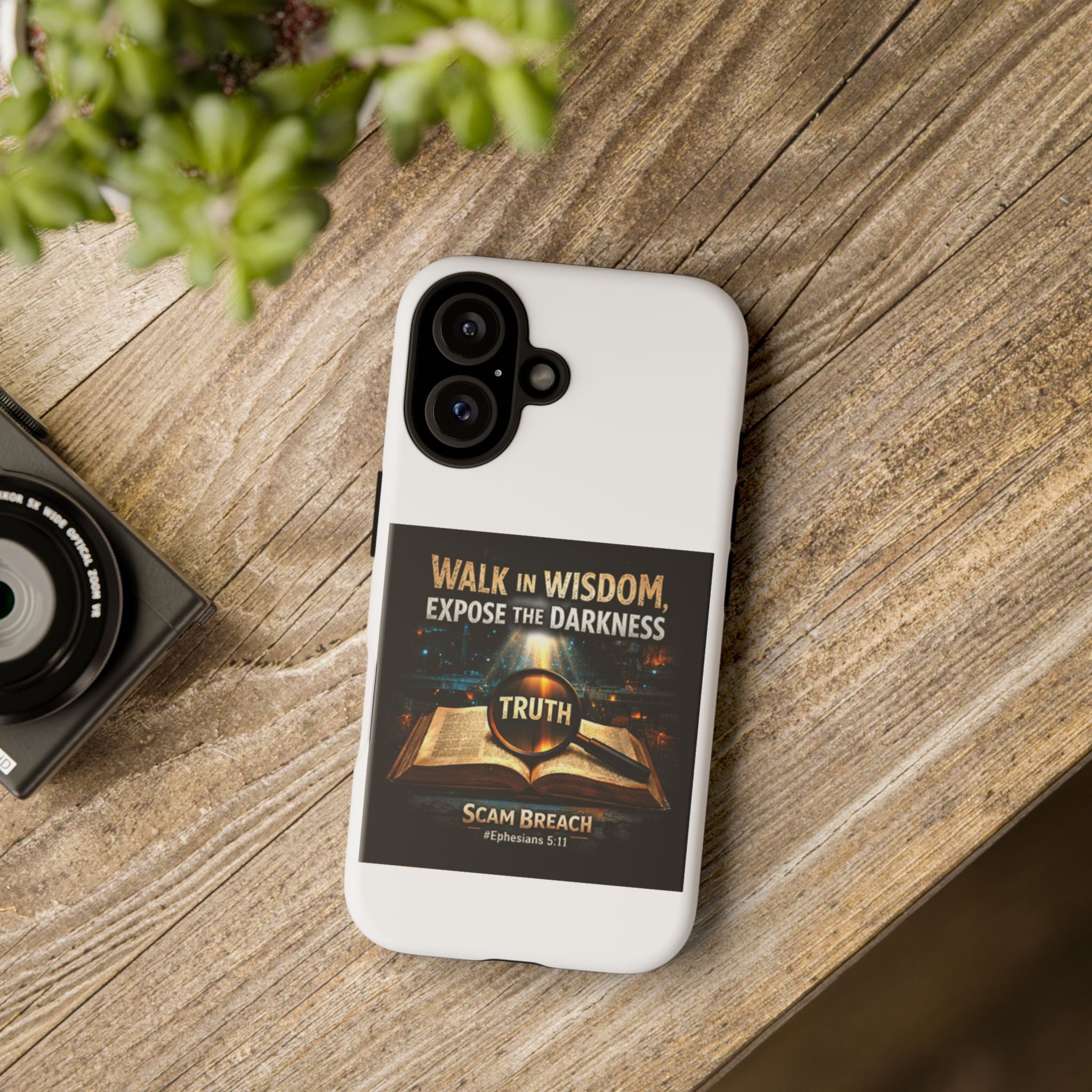 Faith Phone Case - "Walk in Wisdom, Expose the Darkness" Christian Scripture iPhone Case