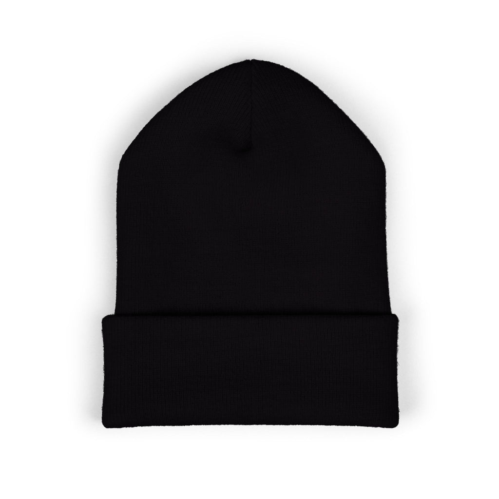 Embroidered 'Scarf Weather' Cuffed Beanie — Cozy Winter Knit Hat