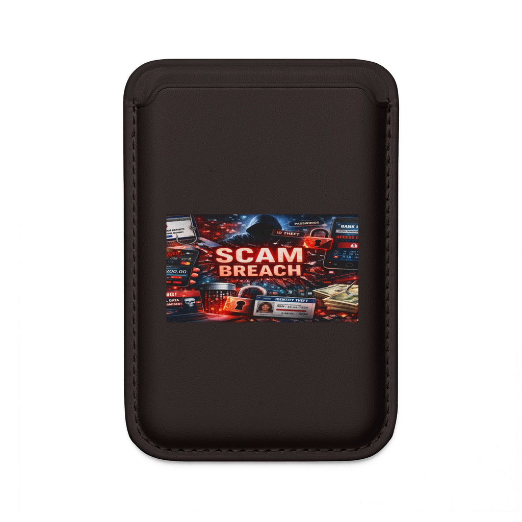 MagSafe Vegan Wallet — "Scam Breach" Cyber Security Card Sleeve