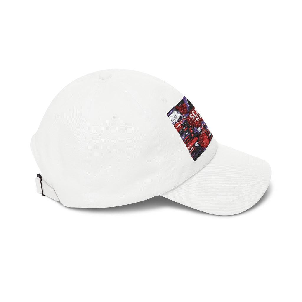 Dad Cap with 'SCAM BREACH' Retro Distressed Graphic