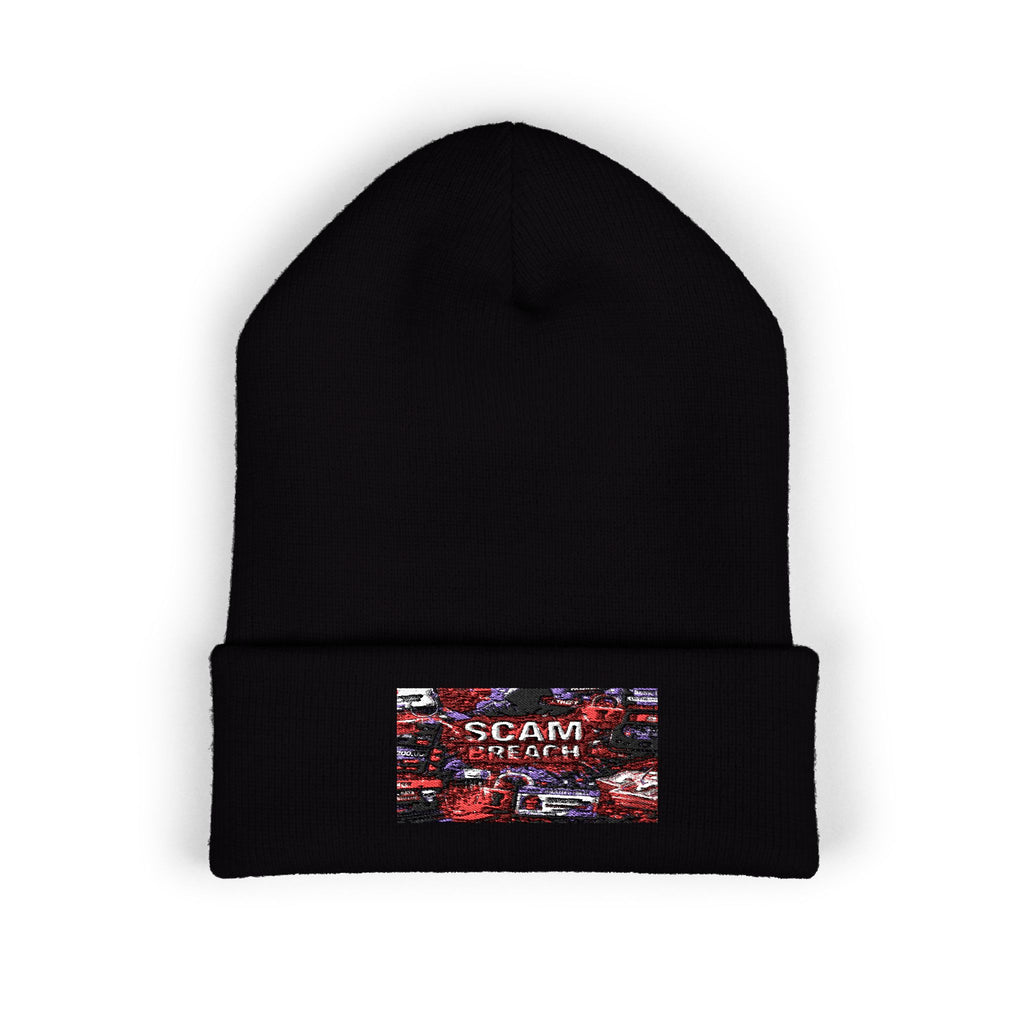 Embroidered 'Scarf Weather' Cuffed Beanie — Cozy Winter Knit Hat