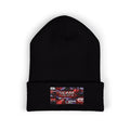 Embroidered 'Scarf Weather' Cuffed Beanie — Cozy Winter Knit Hat