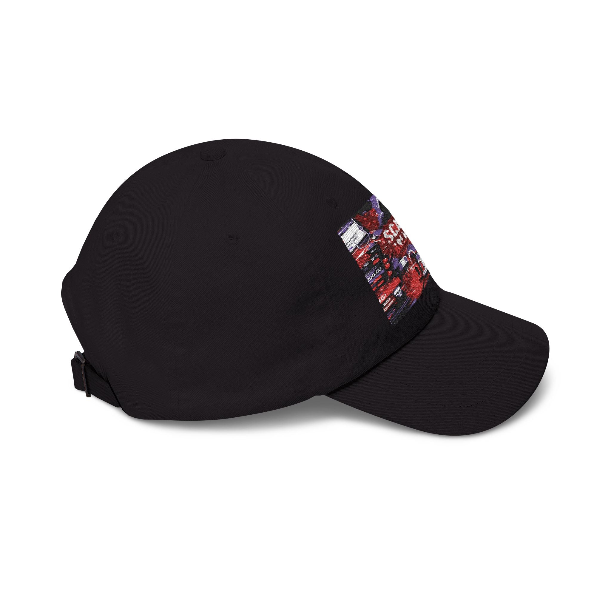 Dad Cap with 'SCAM BREACH' Retro Distressed Graphic