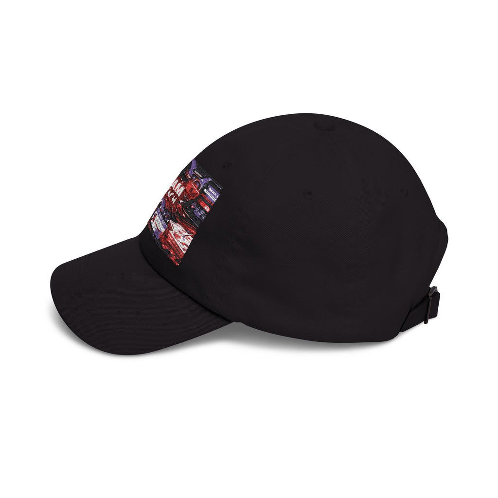 Dad Cap with 'SCAM BREACH' Retro Distressed Graphic