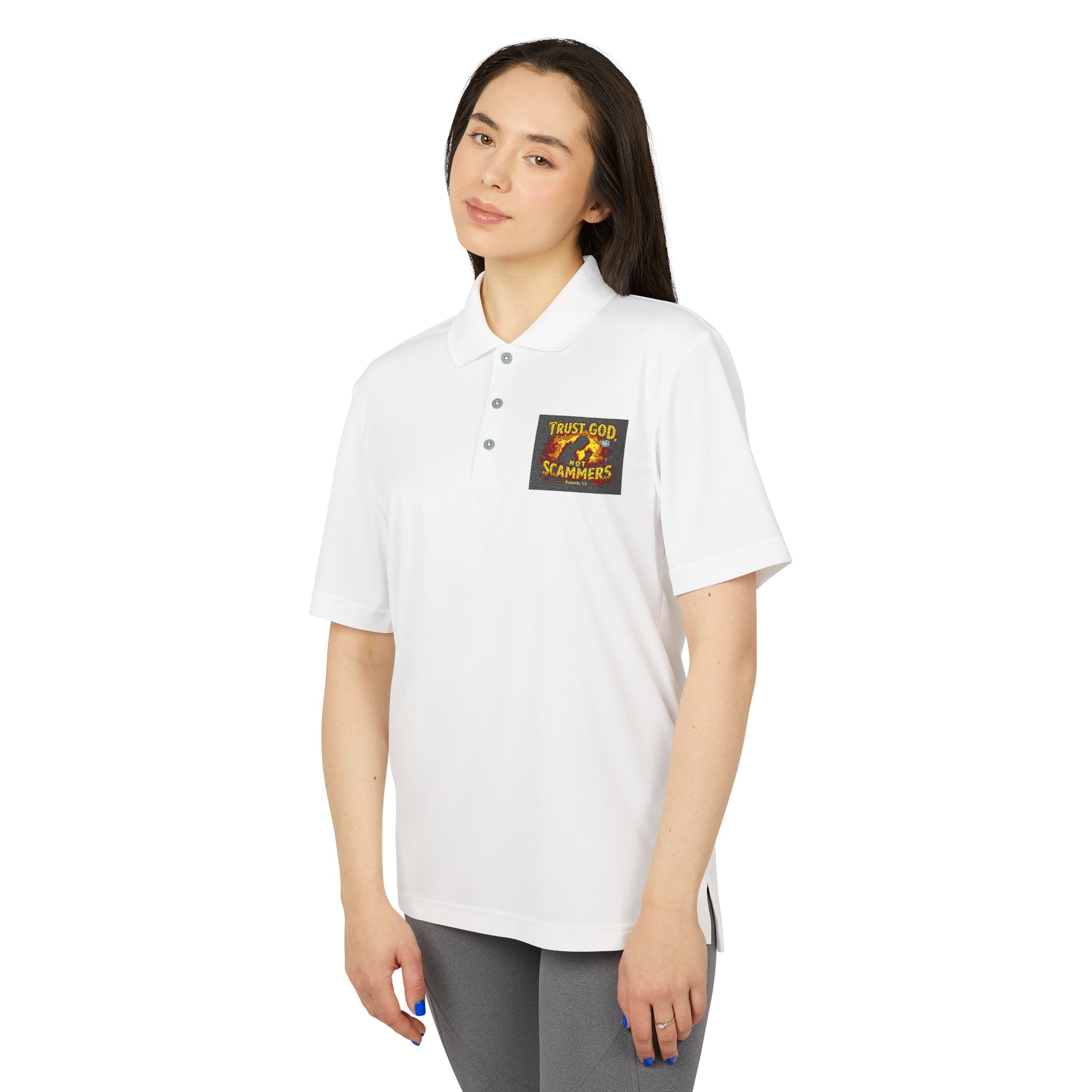 Performance Polo — 'There's Good Gammer' Patch Chest Logo