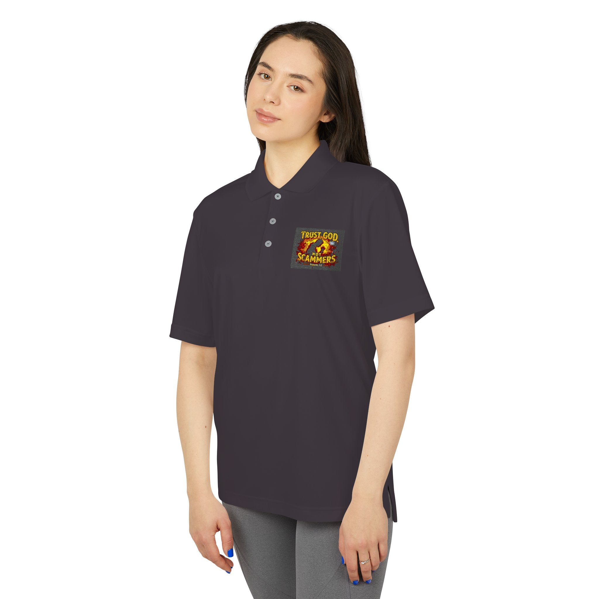 Performance Polo — 'There's Good Gammer' Patch Chest Logo