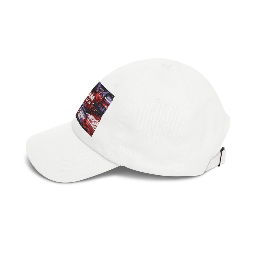 Dad Cap with 'SCAM BREACH' Retro Distressed Graphic