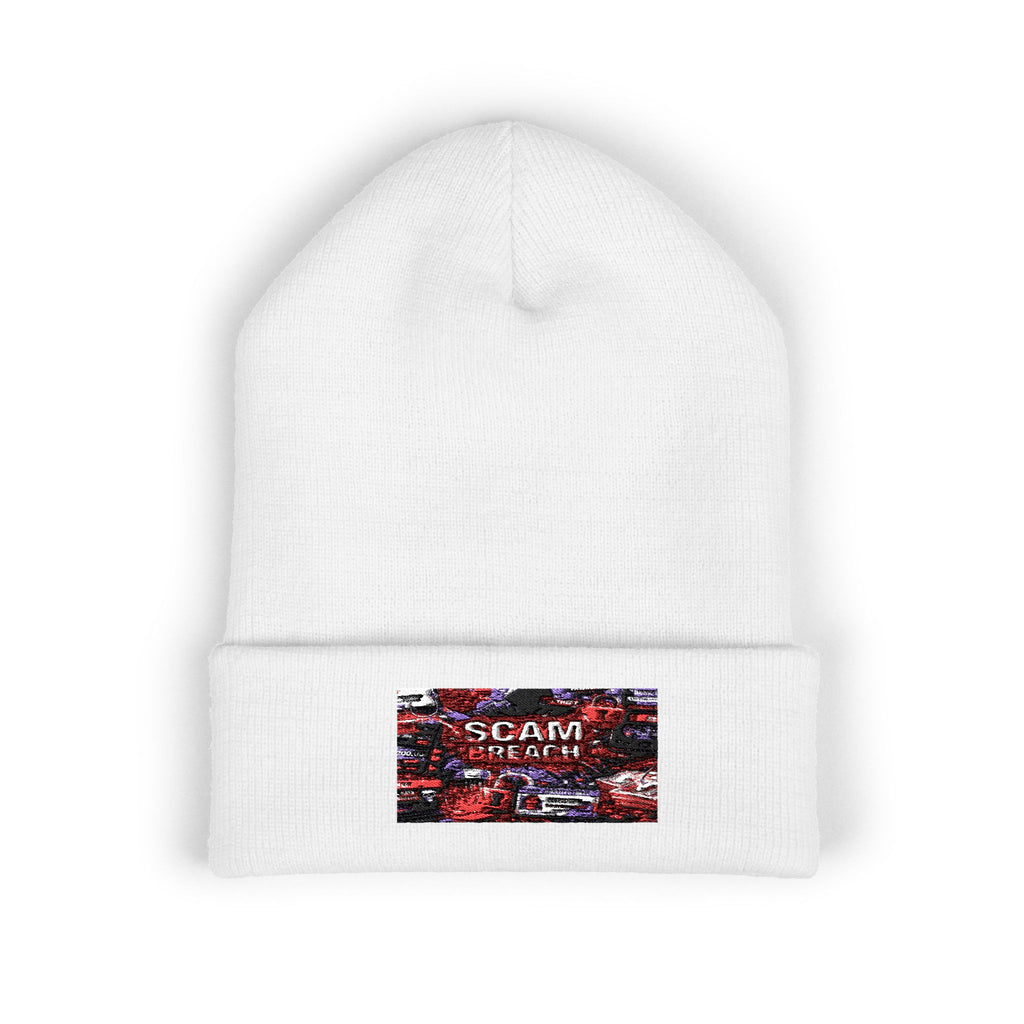 Embroidered 'Scarf Weather' Cuffed Beanie — Cozy Winter Knit Hat